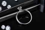 925 Sterling Silver Moissanite Diamond Rings For Wedding Engagement