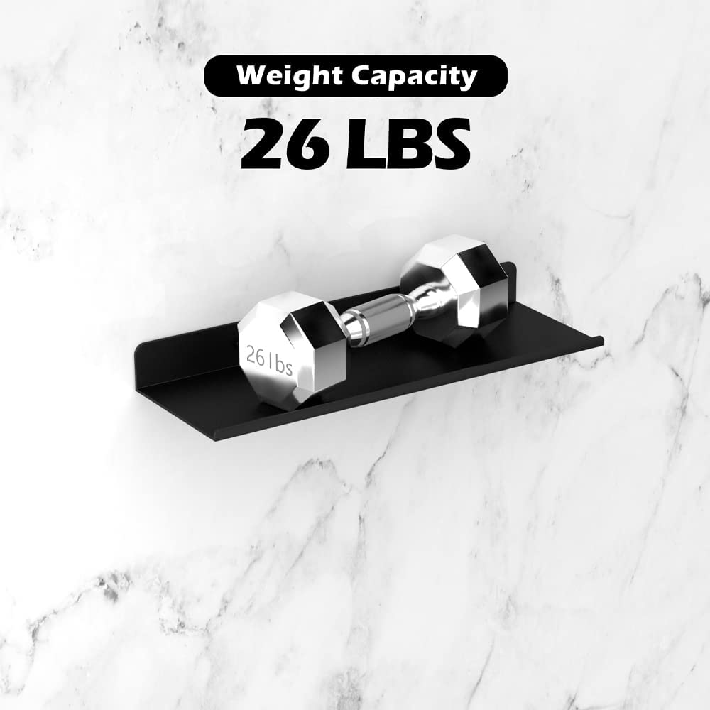 Floating Shelf Wall Mounted Heavy Duty Metal Rack for Living Room Bedroom Bathroom Storage