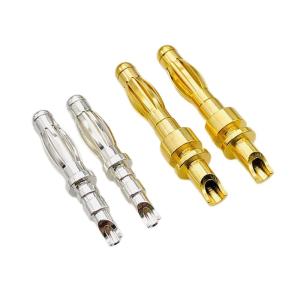 Quality Banana Plug Precision Machined Multilam Pin Contact 4mm Solder Cup Termination wholesale