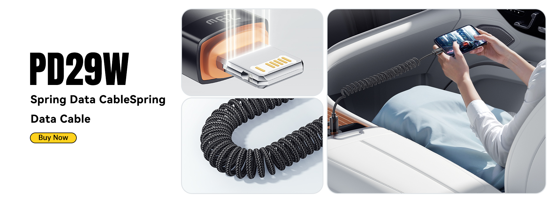 ESSAGER ES-X66 Spring Style 29W USB-C to Lighting Charging Cable Cord