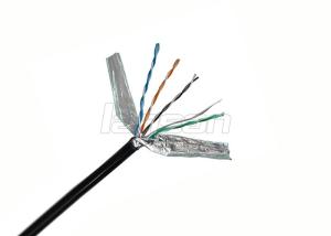 Quality 4 Pairs Stranded Data FTP Cat6 Outdoor Cable , 0.57mm Solid Copper Ethernet Cable wholesale