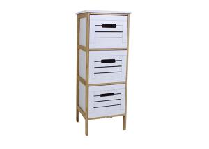 Quality BSCI 86cm High Bedside Storage Cabinet With 3 Drawers wholesale