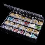 Plastic Nail Art Decorations Container, Transparent Plastic Organizer Box, Clear