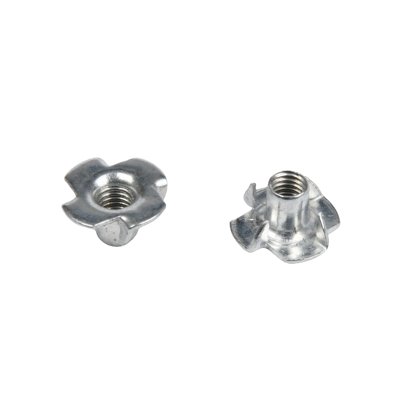 GB Standard White Yellow Zinc T-Nut Claws T Nuts 4 Prongs Claws Tee Nut for Food Beverage JIS M3 M4 M6 M8 M10 M12