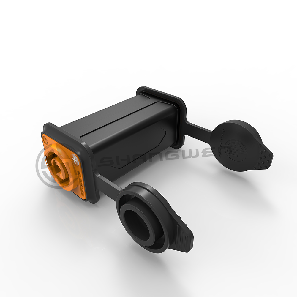 Outdoor Powercon Connector Coupler Male Adapter Power Connector For Linking Cables