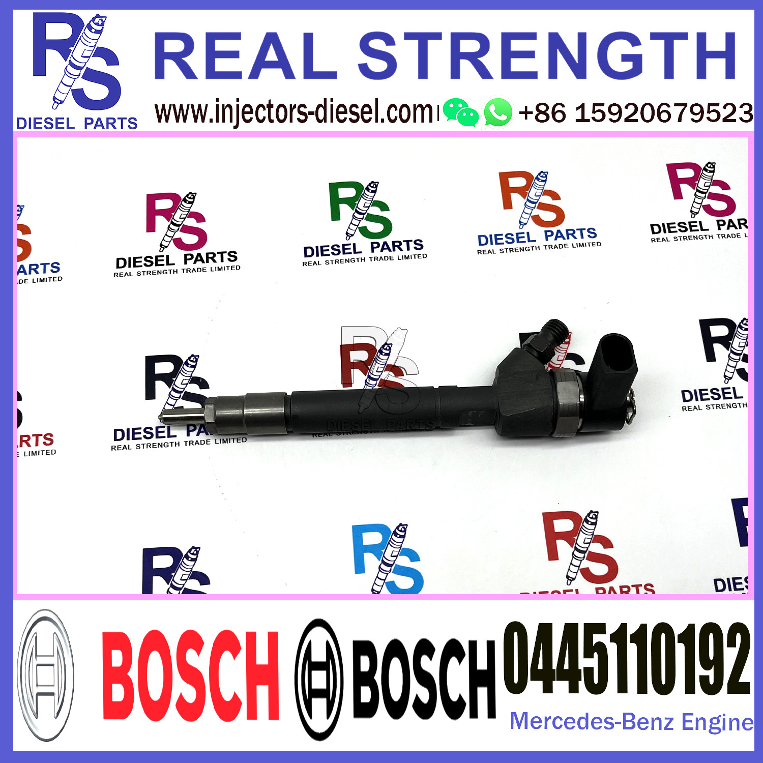 Diesel Fuel Common Rail Injector 0445110191 0445110192 0986435114 A6470700087 For Mercedes-Benz 2.2CDi/2.0CDi Engine