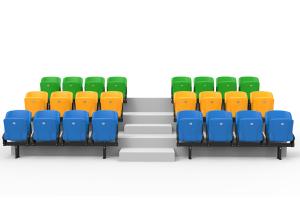 Quality Customized Color Outdoor Stadium Seating , Fixed Theatre Seating HDPE Material wholesale