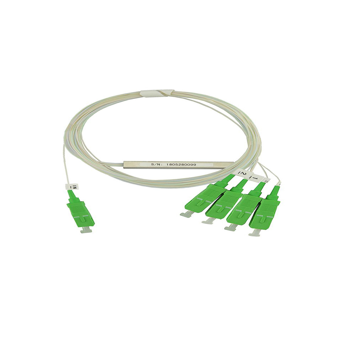 1xN Or 2xN Fiber PLC Splitter 1x4 For FTTx Solution Simple Easy Connection