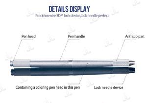 Quality Metal Permanent Makeup Manual Tattoo Pen Multifunctional Red , Gold , Silver wholesale