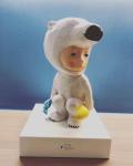 Self Standing Art Wooden Doll Exhibition Sculpture Exquisite Workmanship