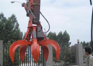 Quality 5 Cylinders Excavator Grapple , Hydraulic Orange Peel Grapple wholesale