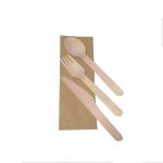 Biodegradable Tableware Cutlery Set , Barbecue Wooden Forks And Spoons