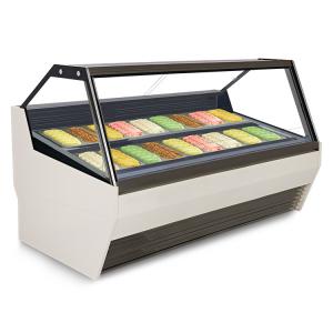 Quality 20 Pans Hard Ice Cream Freezer With Back Sliding Door wholesale