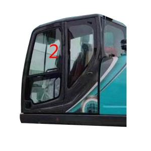 Quality 4mm Left Side Windshield Tempered Glass KOBELCO Excavator Cab Glass wholesale