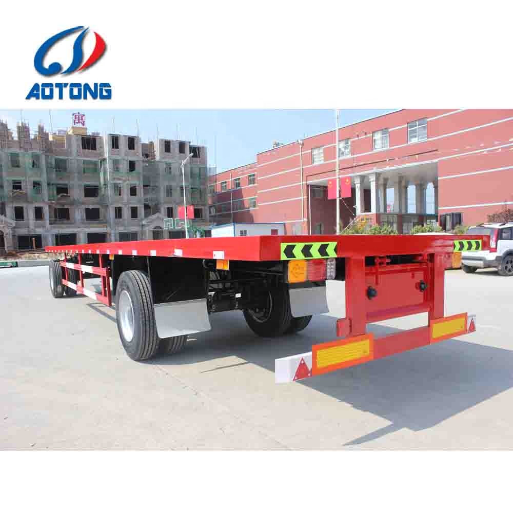 9.00-22.5 Rim and 12R22.5 Tire Farm Flatbed Trailer for 20-40 Tons Farm Tractor