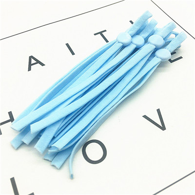 12cm * 5mm flat adjustable elastic band with buckle earloop cord for facemask earloop strap