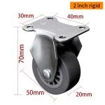 Grey Miniature Caster Wheels 2 Caster Wheels With Brakes 262P-73
