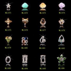 Quality Hot NEW Wholesale Alloy Jewelry 3D Nail Art Jewelry Nail rhinestones Sticker Supplier Number ML1471-1486 wholesale