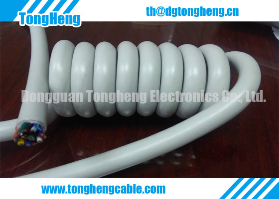 Medical Device Long Lasting Customized Retractable Cable Grey Jacketed