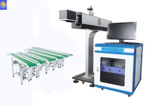 Quality 30W RF Metal Tube Flying Laser Marking Machine For Non - Metal Wood Plastic Leather wholesale