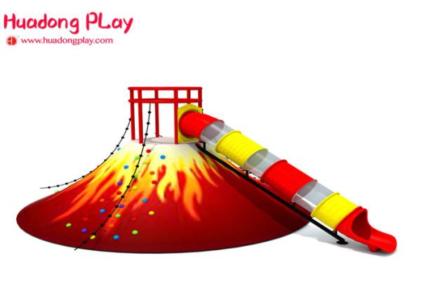 Volcano Slide Indoor Playground Equipment , Food Grade Indoor Playground