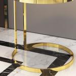 Stainless Steel Round Sofa Side Table Telephone Table Smooth Surface
