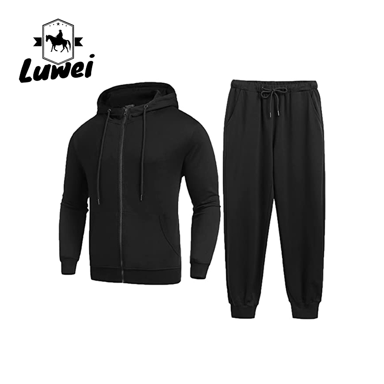 Fashion Jogger Pullover Custom Made Oversized Plain Zip Bluza Moletons Mens Sweatsuits 2 Piece Hoodie Tracksuit Sets
