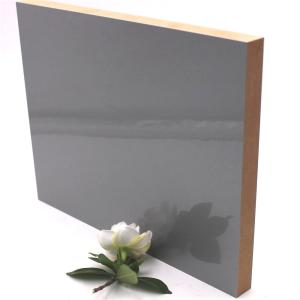 Quality Non Corrosive Kitchen Cabinet Grey High Gloss MDF Panels 12mm wholesale