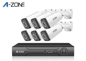 Quality CMOS Sensor 6 Camera Cctv System 3 Megapixel Surveillance nvr Kits For Shop wholesale