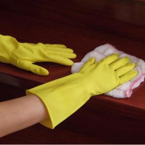 Quality Dip Flocklined Household Reused Latex Kitchen Gloves wholesale