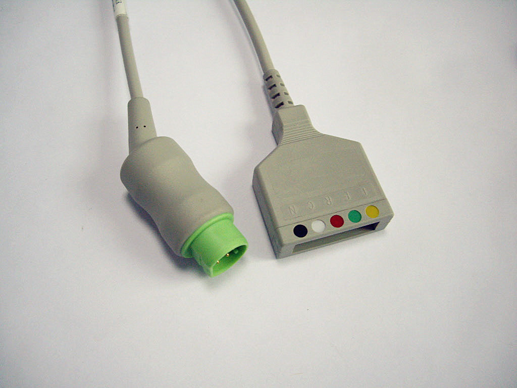 10 Pins Compatible Siemens ECG Cable 3 Leads For AHA Standard Type