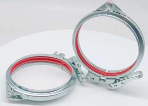 Quality 250mm Red EPDM Ring Pipe Clamp Airtight Galvanized Pipe Clamp wholesale