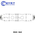 DEA4 Single Phase AC Power Supply EMI Filter 220VAC 3A/6A/10A/20A Good
