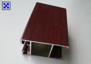 Quality Red Rosewood Transfer Aluminium Profile System , Aluminium Sliding Door Profiles ISO Proved wholesale