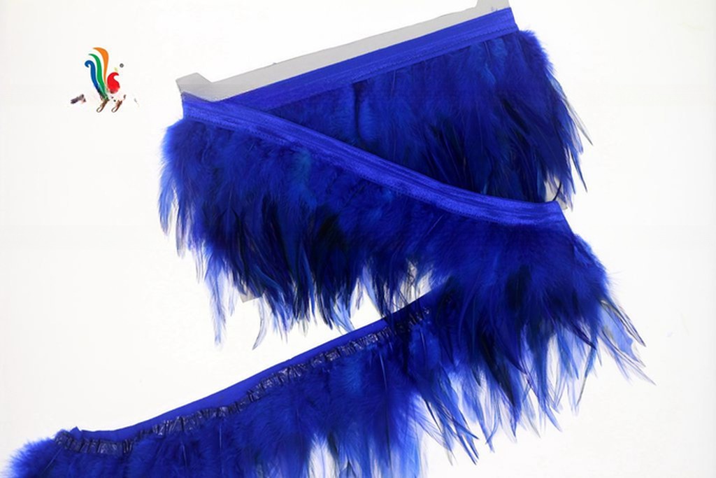 Party Decoration Stretch Saddle Hackle Feather Fringe Trim Shipment DHL Pattern Dyed