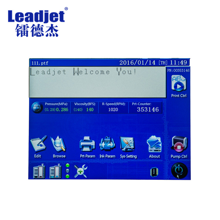 V280P Industrial Inkjet Date Code Printer For Bottle Cap To Prinmt 4 Lines Date Batch Number