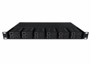Quality Rack Mount 12 Slot 19 Inch Mini Media Converter Rack Chassis With Dual Power DC48V wholesale