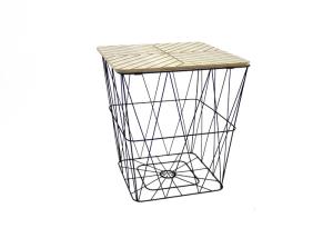 Quality 42cm Height 40cm Length Metal Basket Coffee Table wholesale