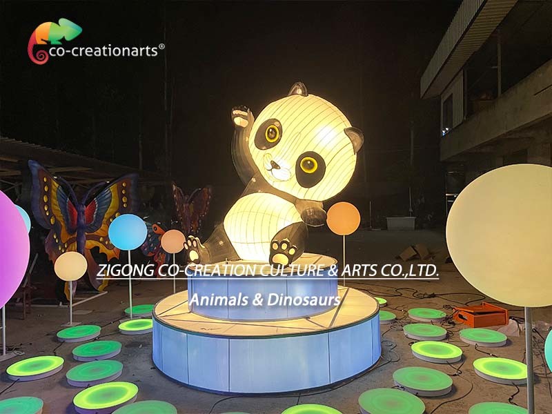 Interactive Music Note Play Panda Lantern