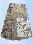 African Lace Fabric 2017 High Quality Lace Peach Tulle Styles Embroidery Laces