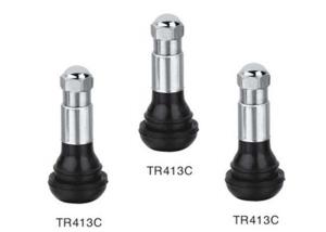 Quality Tubeless Tyre Valve Stem Chrome Sleeve And Cap TR413C Brass Stem For Passenger Car wholesale