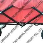 China Manufacturer of Folding Utility Wagon with red 600D Polyester single-layer