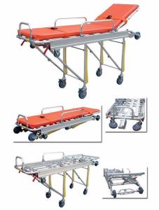 Quality Hospital Medical Adjustable Patient Trolley Aluminum Alloy Emergency Rescue Folding Patient Transfer Transport Ambulance wholesale