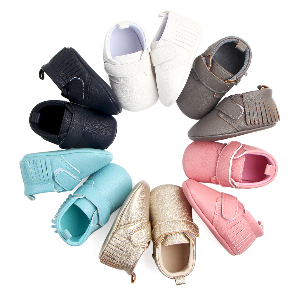 New style microfiber Leather PU Tassel Casual outdoor infant shoes for baby
