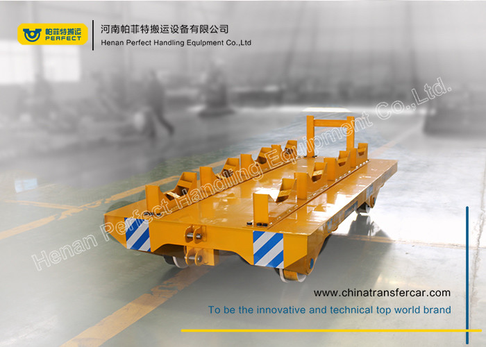 No Power Heavy Duty 100t Rail Transfer Trolley Material Handling Cart For Factories