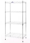 4 Tier Stainless Steel Wire Shelves Customized Logo Non - Folding Rack
