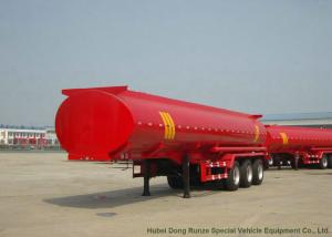 Quality Tri Axle Stainless Steel Tanker Semi Trailer , Palm Oil / Crude Oil Tanker Trailer wholesale