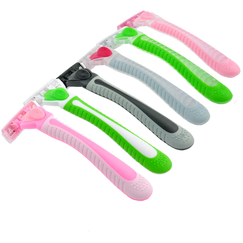 6 Blades Disposable Facial Razor Women with Razor Head Refills