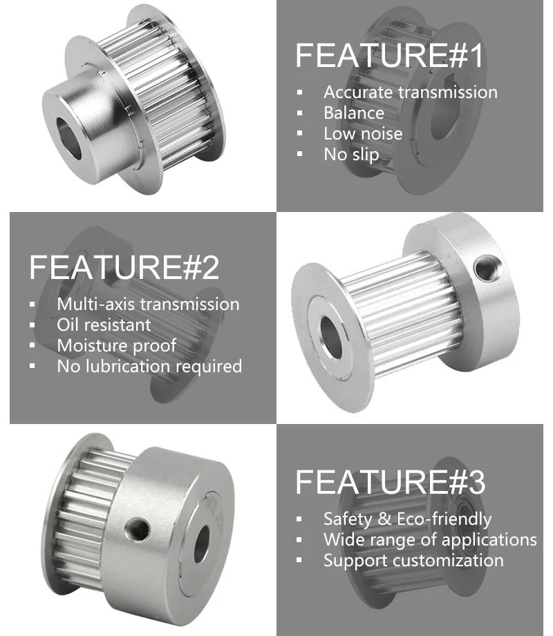 Anodize Surface 6mm Synchronous Aluminum Wheel