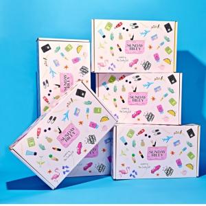 Quality Spot UV Folding 250gsm C1S Board Corrugated Carton Box For E Commerce Shipping wholesale